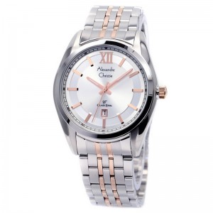 Alexandre Christie AC 8501 Silver Rosegold White Man MDBTRSL